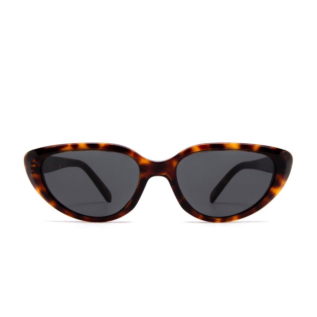 Celine S220 Oval Cat Eye Acetate Sunglasses In Havana Cl40220u - Nwot